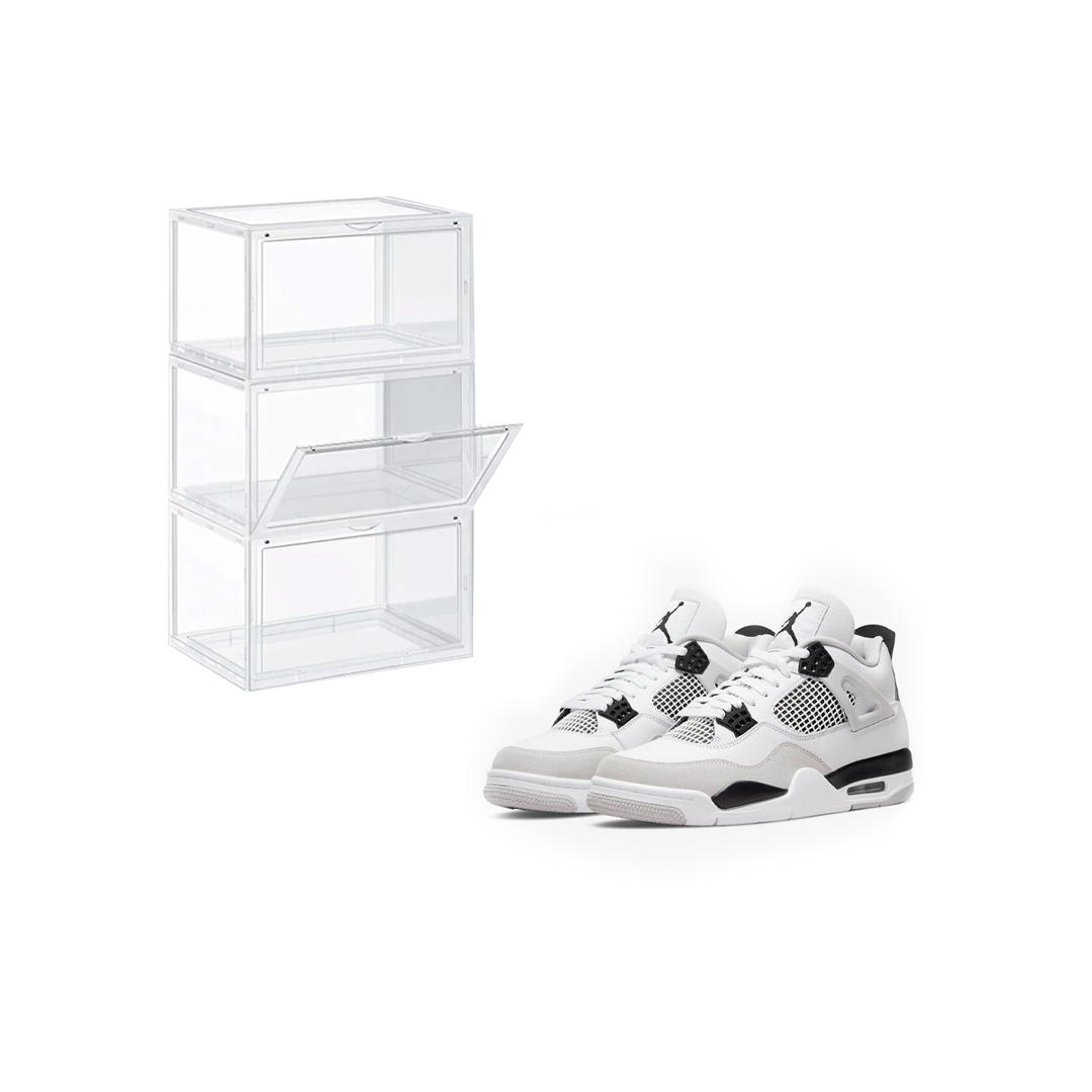 Jordan Retro 4 Military Black + Shoe Box
